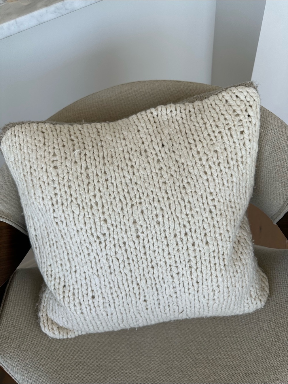 Rare Gabriela Hearst Handknit Cashmere Knit Pillow From Early Fashion show
